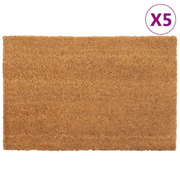 vidaXL Fußmatten 5 Stück Natur 40x60 cm Kokosfaser Getuftet, 155598
