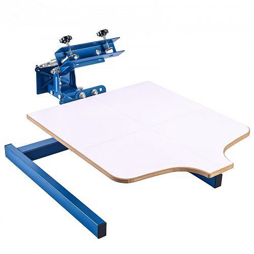 VEVOR Siebdruckmaschine 1-Farbe 540x450 mm, Einstellbare Spannung Pulverbeschichteter Kohlenstoffstahl für T-Shirt-Bedruckung, DDWSYJTTS11W72KP4001V0