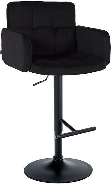 CLP Barhocker Los Angeles Samt schwarz, schwarz, 323093