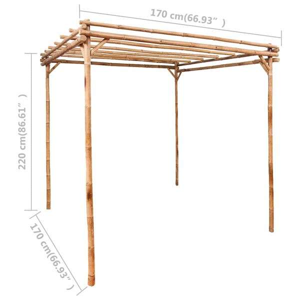 vidaXL Pergola Bambus 170170220 cm 49296 gnstig versandkostenfrei online  kaufen: groe Auswahl gnstige Preise | PROFISHOP.de