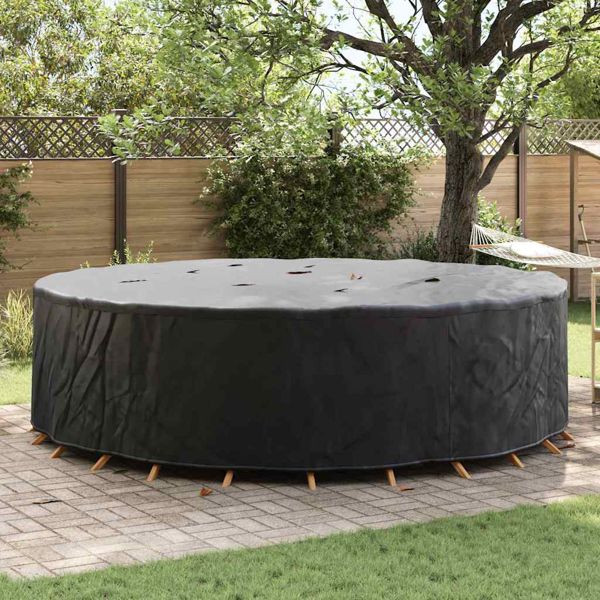 vidaXL Gartenmöbelabdeckung Schwarz 320 x 320 x 85 cm 600D-Gewebe, 4106043