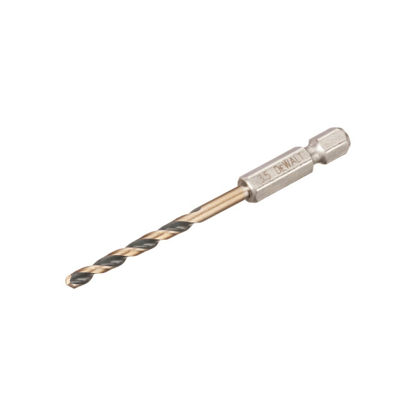 DeWalt Black&Gold HSS-G Metallbohrer, 3,5mm, Länge 29x76mm, Sechskantschaft, schlagfest, DT20603-QZ