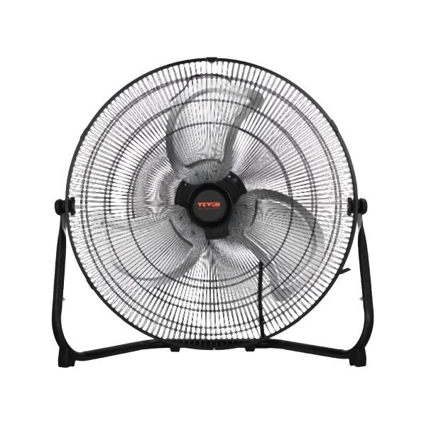 VEVOR 20-Zoll-Bodenventilator, 3 Geschwindigkeiten, 360° verstellbare Neigung, Hochgeschwindigkeits-Industrieventilator, GYPDSCGWZK20WNWFSV2