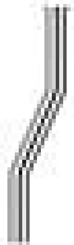 Benkiser Spülrohr Durchmesser 16, Länge 180 mm, Kröpfung 40 mm, verchromt, für Urinal-Spüler, 6001840