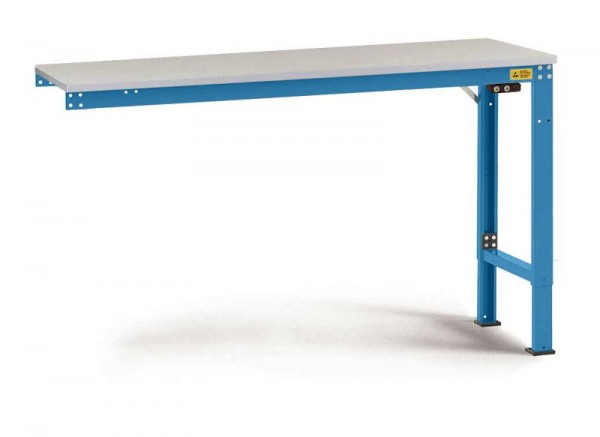 Manuflex ESD-Arbeitstisch UNIVERSAL Spezial Anbautisch mit Kunststoffplatte, BxTxH = 1250 x 600 x 728-1028 mm, Lichtblau, LU8026.5012