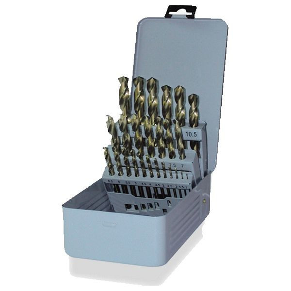 ALARM HSS-CO-Spiralbohrerkassette, DIN 338, geschliffen, 25-teilig, 56031073