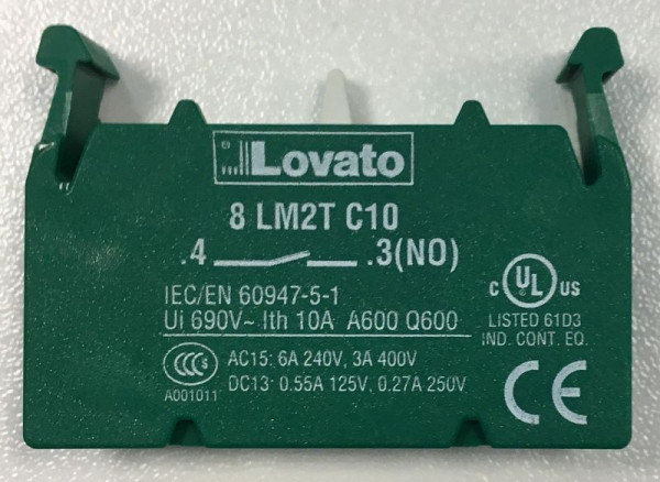 ELMAG Kontaktelement NO - LOVATO, 8LM2T C10 - 10A, 9503374