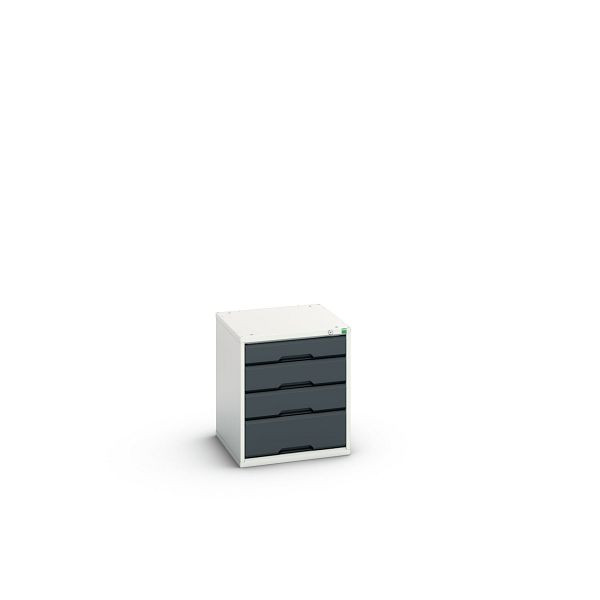 bott verso Schubladenschrank, mit 4 Schubladen, BxTxH: 525 x 550 x 600 mm, Lichtgrau / Anthrazitgrau, 16925004.19