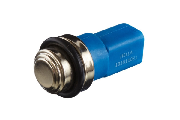 HELLA Temperaturschalter, Kühlerlüfter, 12V, 4-polig, Flachstecker, gesteckt, Doppelausgang/Schließer, mit Dichtung, 6ZT 181 611-081