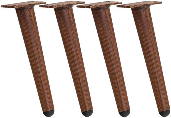 CLP 4er Set Möbelfüße 21 cm, dunkelbraun, 323133, 4255716302306