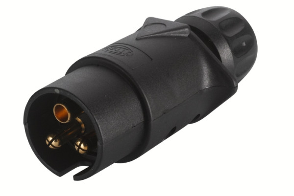 HELLA Stecker, 24V, 3-polig, Stecker: Schraubkontakt, schwarz, 8JA 002 263-031