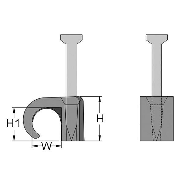 Haupa Nagelschellen 18-22 mm weiß, VE: 50 Stück, 262230
