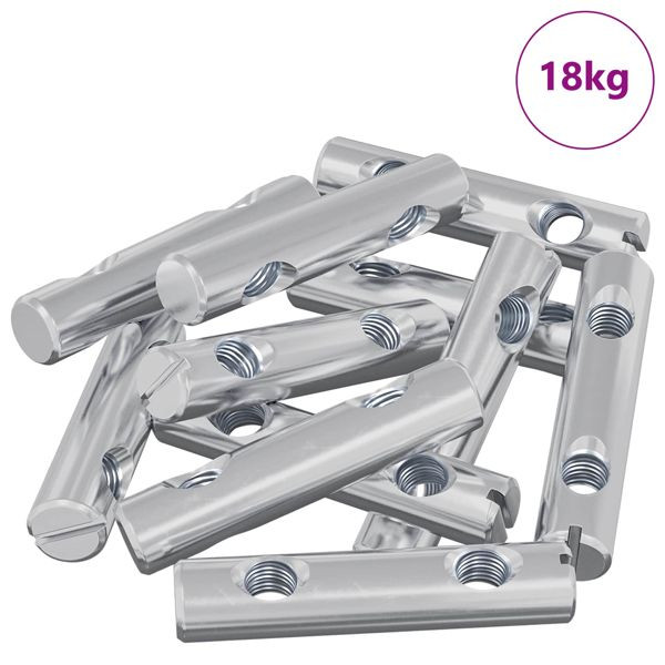 vidaXL Mutter 413-teilig Zink-beschichtet 60 x 12 mm Eisen, 864597