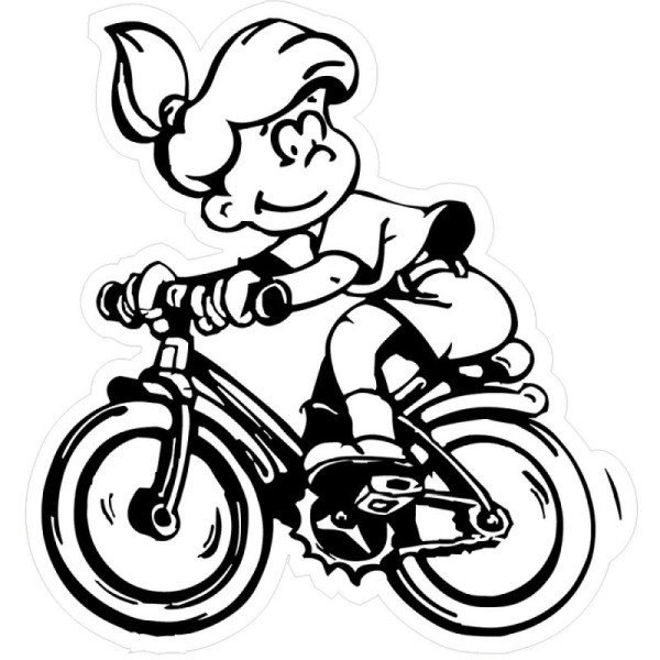 Stein HGS Hartschaum-Schild Kinderfigur mit Fahrrad, einfarbig, 15095