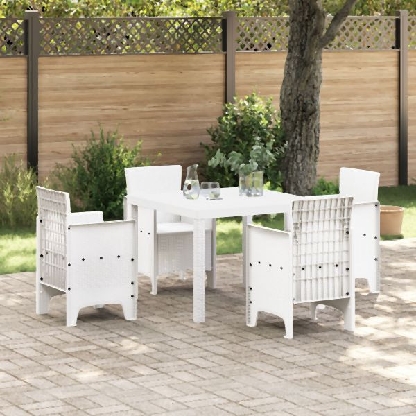 vidaXL Outdoor Tisch Weiß Kunststoff Mittel Langlebig Patio Tisch, 871682