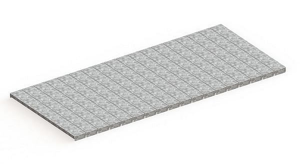 Meta Stahlpaneelboden 1825x800x25 mm, verzinkt, für Palettenregal MULTIPAL, 200189680