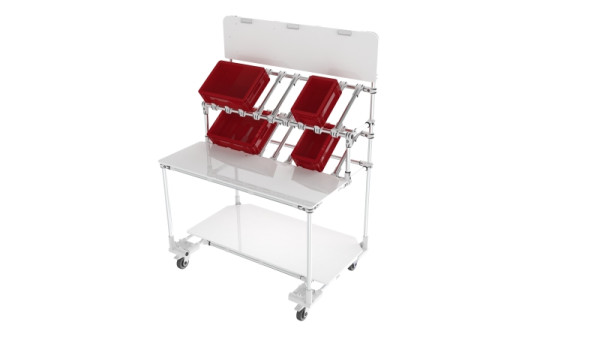 TRILOGIQ Workstation, 1200 x 800 x 1670 mm, Max. Gesamtlast 450 Kg, 19663-01