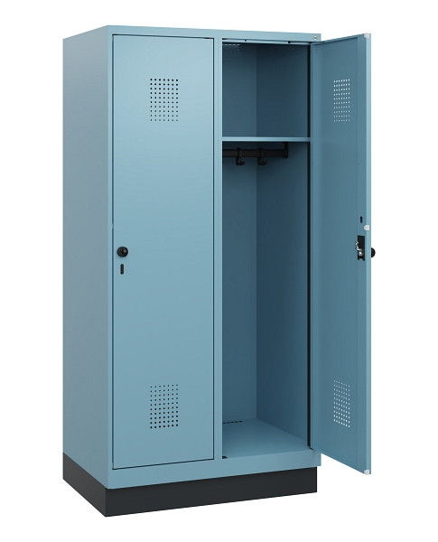 C+P Spind Evolo PLUS, Sockel, 2 Abteile, 1630x800x500mm, 0010/0010, Drehriegel, 0490205-22 S10025