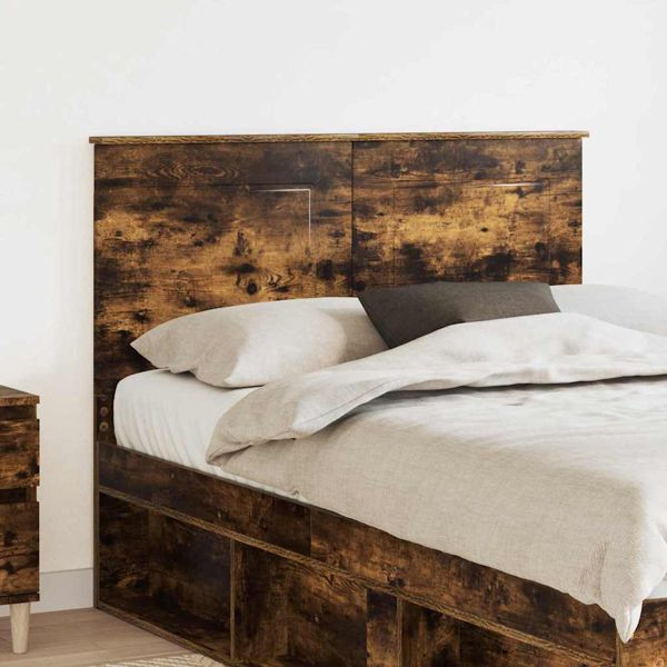 vidaXL Kopfteil mit Kopfteil Geräucherte Eiche 135 cm Holzwerkstoff, 887654