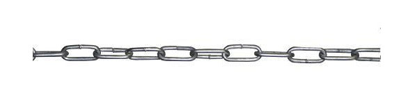 DENIOS Absperrkette aus Stahl, Länge 30 m, feuerverzinkt, Durchmesser 6 mm, 236904