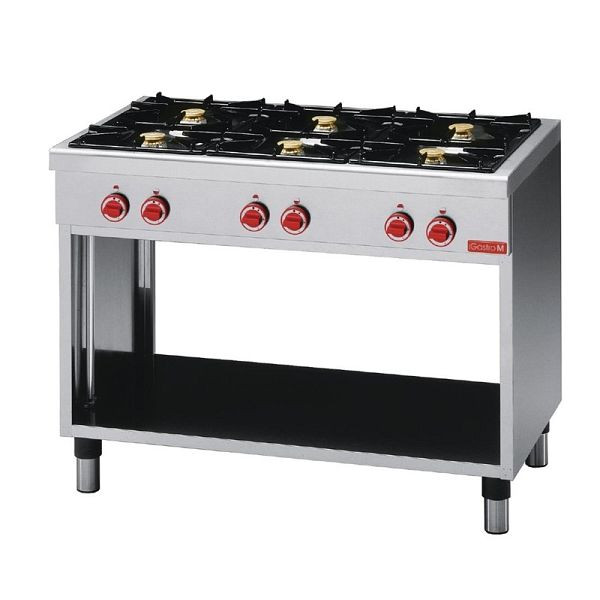 Gastro M Gasherd 65/110CEG, 6 Brenner, 25,8 kW, Erdgas, 650-Serie, GL915