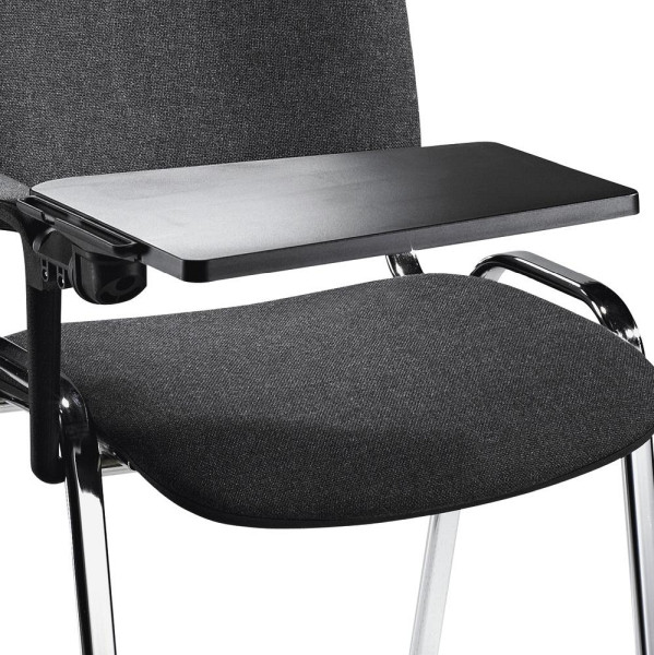 Deskin Schreibbrett für Besucherstuhl ISO, für Rechtshänder, Kunststoff, schwarz, 208038