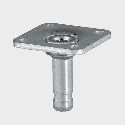 TENTE-ROLLEN Plattenbefestigung für Rollen, Plattenabmessung: 65 x 65 mm, Tragfähigkeit: 80 Kg, P41-65x65 / 10