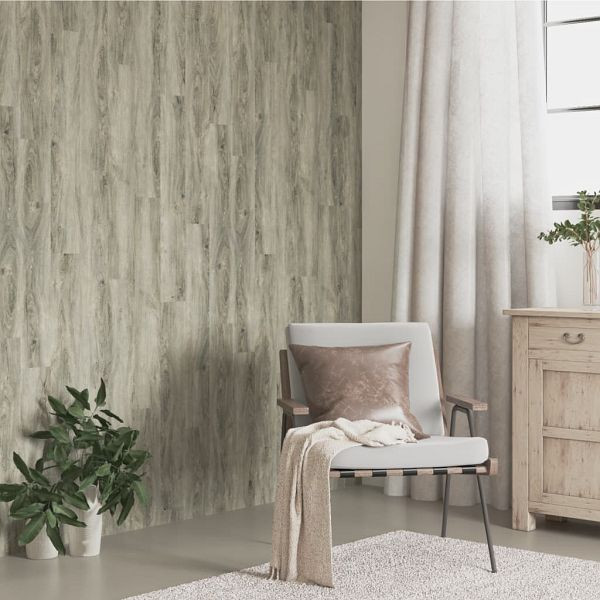 vidaXL Wandpaneele Holzoptik Grau PVC 4,12 m², 3189147, 8720845918040