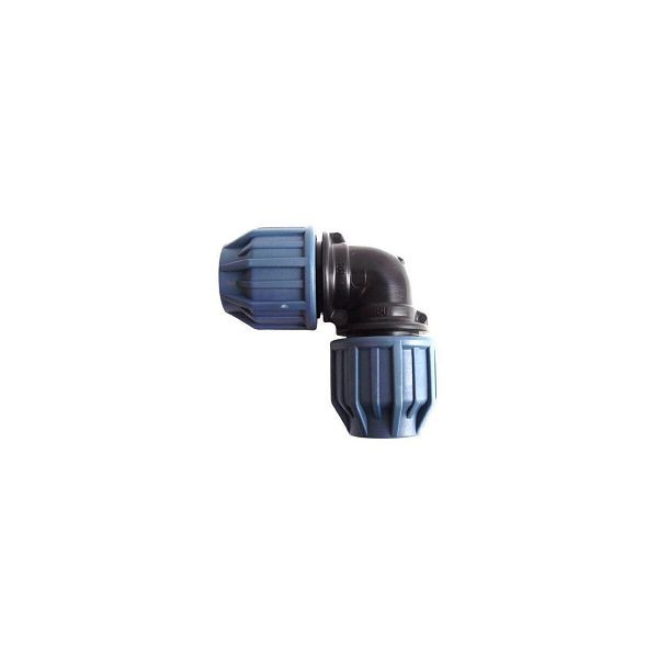 bevo PP Klemme Winkel 90° 50 mm 16bar Schwarz/Blau DVGW/KIWA/WRAS 706550, 134964