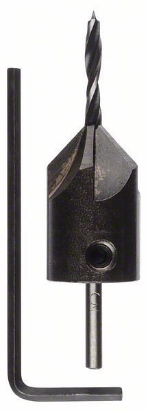 Bosch Holzspiralbohrer mit 90°-Senker, 3 mm, 16 mm, 2608595345