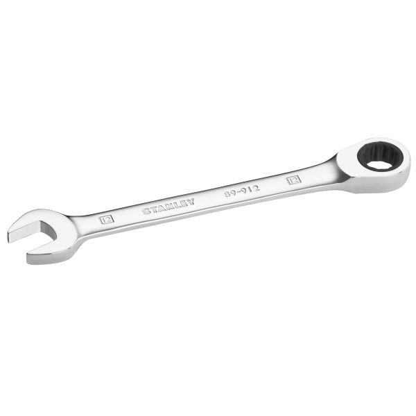 Stanley Flacher Ringmaulschlüssel mit Ratsche 12 mm, 72 Zähne, 5° Betätigungswinkel, STMT89912-0