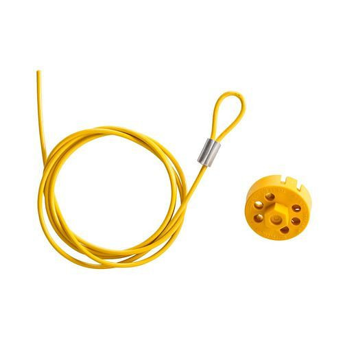 DENIOS Kabelverriegelungssystem, Kabel Polypropylen, Länge 1,5 m, gelb, 311976