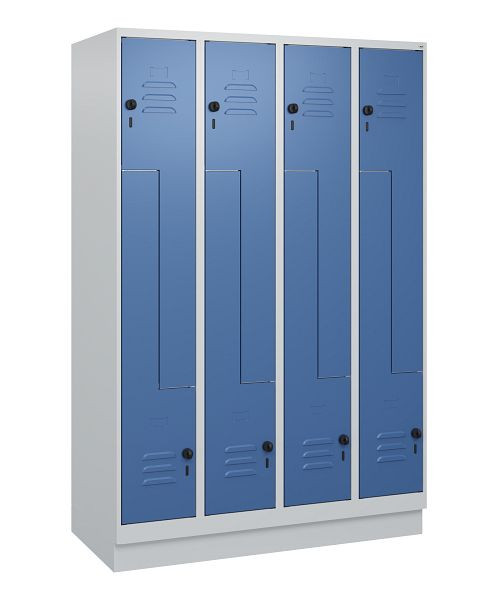 C+P Z-Spind Classic PLUS, Sockel, 8 Abteile, 1800x1200x500mm, 7035/5023, Drehriegel, 0800237-408 S10005