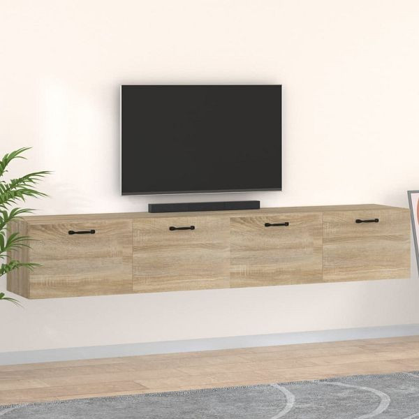 vidaXL Wandschränke 2 Stück Sonoma-Eiche 100x36,5x35 cm Holzwerkstoff, 3115670
