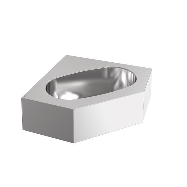 KWC Einzelwaschtisch, ANIMA, Edelstahl, Eckmontage, 310x121x310 mm, 2030499146