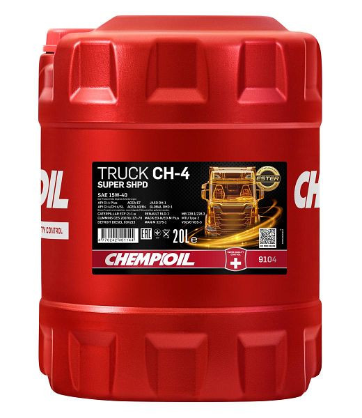 CHEMPIOIL Mehrbereichsöl 9104 CH-4 TRUCK Super SHPD 15W-40, VE: 20 l, CH9104-20