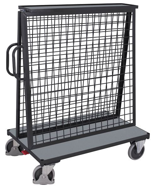 VARIOfit Werkstückwagen mit Ablage, Ladefläche: 2 x 1.260 x 245 mm, RAL 7016 anthrazitgrau, sw-800.801/AG