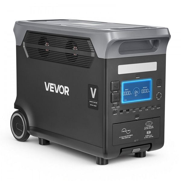 VEVOR Powerstation 3000W, 3072Wh LiFePO4-Akku mit 13 Anschlüssen für Notfälle, Camping, Wohnmobilreisen (ohne Solarpanel), DXCNDYWTYNB39QS59001V2
