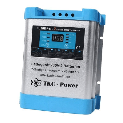 TKC Power Ladegerät AC/DC 230 V/12 V - nur für Bleibatterien, nicht für Lithium-Batterien, 2841