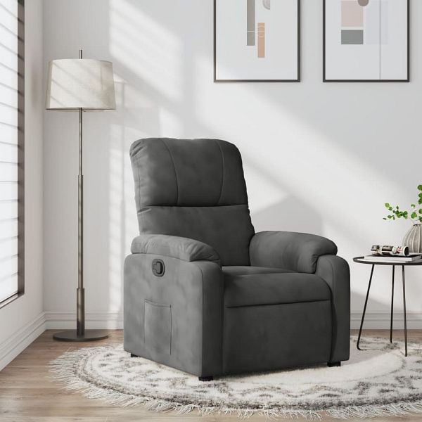 vidaXL Relaxsessel Dunkelgrau Mikrofasergewebe, Top-Qualität, 373451