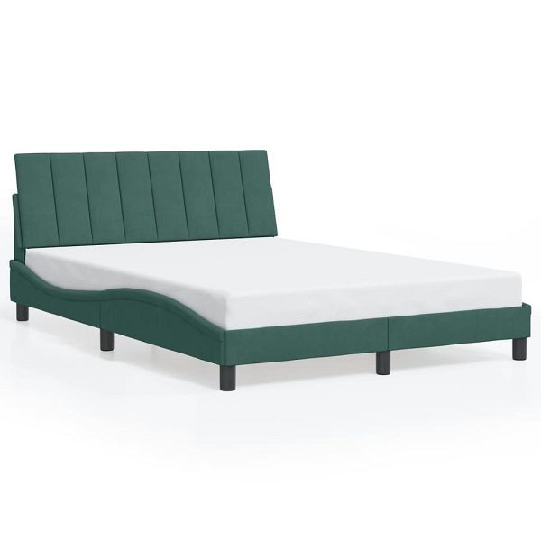 vidaXL Bettgestell mit Kopfteil Dunkelgrün 120x200 cm Samt, 3207840