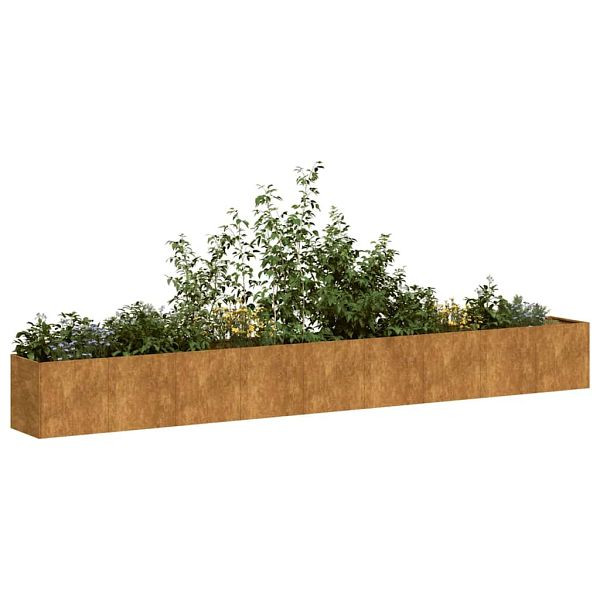 vidaXL Pflanzkübel Rostig 360x40x40 cm Wetterfester Stahl, 860702