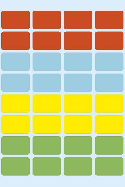 HERMA 3631 Vielzwecketiketten farbig sortiert 12x19 mm Papier matt 160 St., VE: 10 Stück, 3631
