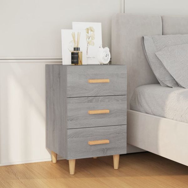 vidaXL Nachttisch Grau Sonoma 40x40x66 cm Holzwerkstoff, 817322