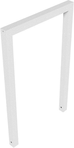 Schake Anlehnbügel aus Stahlrohr Rechteckrohr 60 x 60 mm, ohne Querholm, Gesamtbreite: 750 mm, feuerverzinkt, 454_075