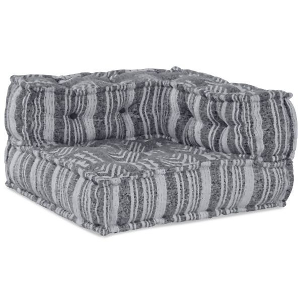 vidaXL Modularer Pouffe Grau 70x70x54 Stoff, Abmessungen: 70 x 70 x 54 cm (L x B x H), 4019049