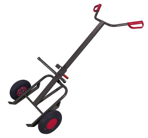 VARIOfit Fasskarre, Außenmaße: 735 x 1.600 x 410 mm, RAL 7016 anthrazitgrau, Radsatz: Luftbereifung, fk-1103/AG
