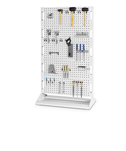 bott perfo Rack mit 80 Teilen 10 Platten, 40 Haken, 20 Klemmen, 20 Halter BxTxH: 1000 x 550 x 1775 mm, RAL 7035, 16917202.16V
