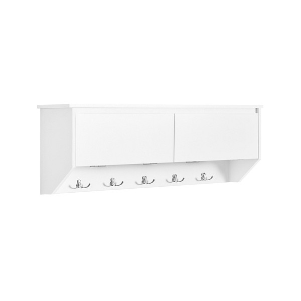 SoBuy Wandgarderobe mit einem Regal Weiß 78x20x30 cm, Modern, FHK24-W