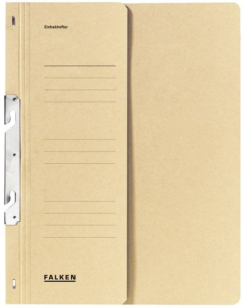 FALKEN Einhakhefter A4 1/2 Vorderdeckel kfm. Heftung, chamois, Manilakarton, 250 g/qm, 80000730